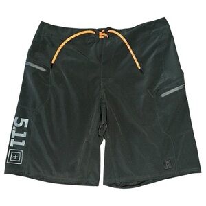 5.11 Tactical Mens 36 Black Recon Vandal Flat Front 4 Way Stretch Outdoor Shorts